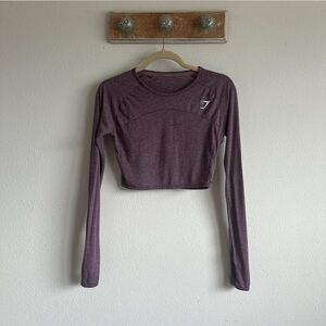 Gymshark Plum Long Sleeve Crop Top